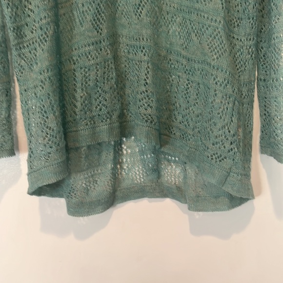 😊😊 NWOT Free People XS oversized sea green light knit sweater 😊😊 - Picture 3 of 10
